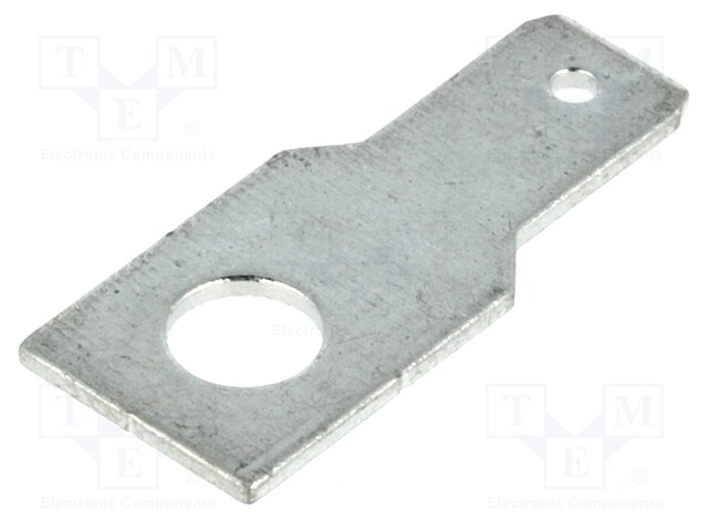 Terminal: flat; 5mm; 0.6mm; male; M3,5; screw; brass; tinned