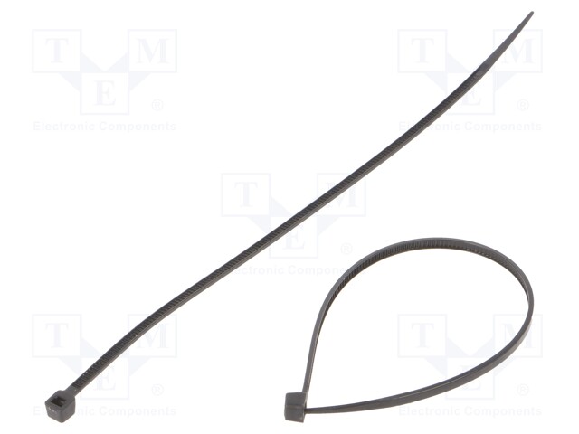 Cable tie; L: 160mm; W: 2.5mm; polyamide; 80N; black; Ømax: 40mm