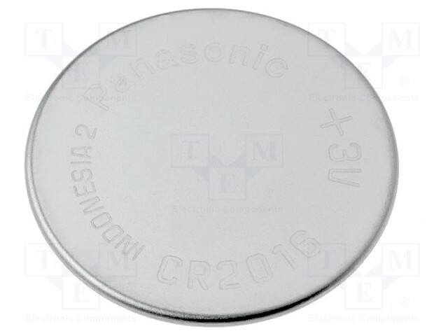 Battery: lithium; 3V; CR2016,coin; Ø20x1.6mm; 90mAh