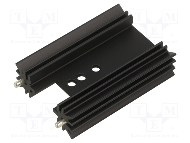 Heatsink: extruded; H; TO220; black; L: 50.8mm; W: 12.7mm; H: 34.9mm