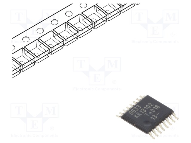 IC: interface; LED controller,I/O expander; I2C; Channels: 4; 25mA