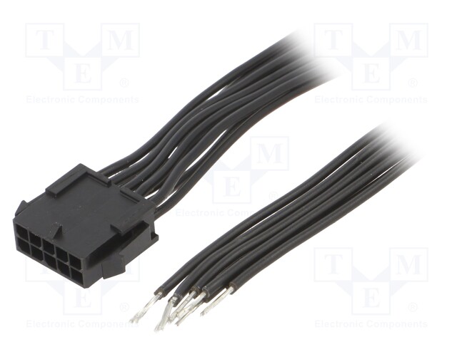 Cable; Micro-Fit 3.0; MX-43020-1000,male,cables; PIN: 10; 0.4m; 4A