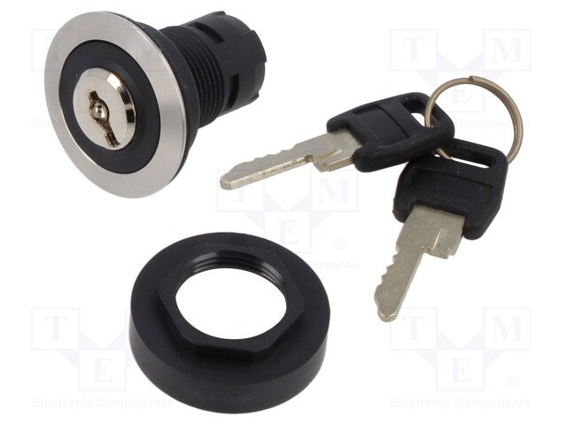 Switch: rotary with key; 22mm; Stabl.pos: 3; IP65; Pos: 3