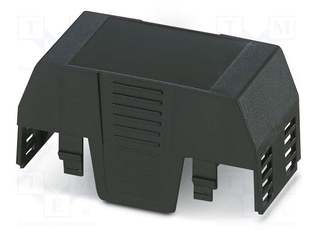 Cover; for enclosures; UL94HB; Series: EH 35 FLAT; Mat: ABS; black