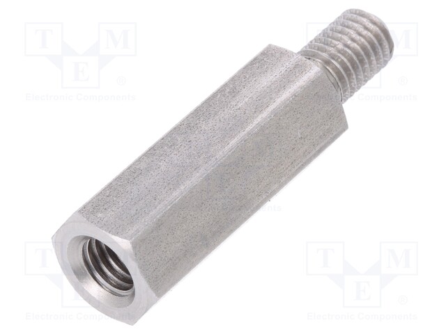 Screwed spacer sleeve; Int.thread: M8; 35mm; Ext.thread: M8