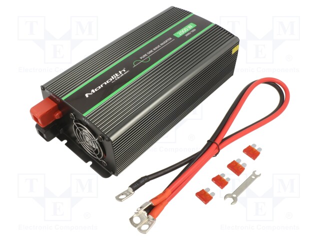 Converter: automotive DC/AC; 1kW; Uout: 230VAC; 12VDC; Ppeak: 2kW