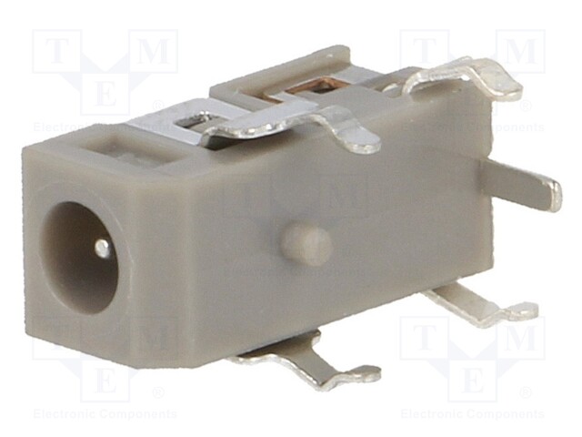 Socket; DC supply; male; 2,35/0,7mm; with on/off switch; on PCBs