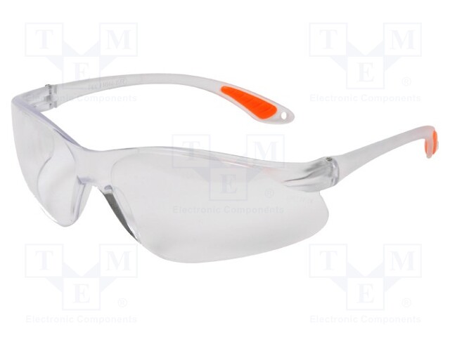 Safety spectacles; Lens: transparent