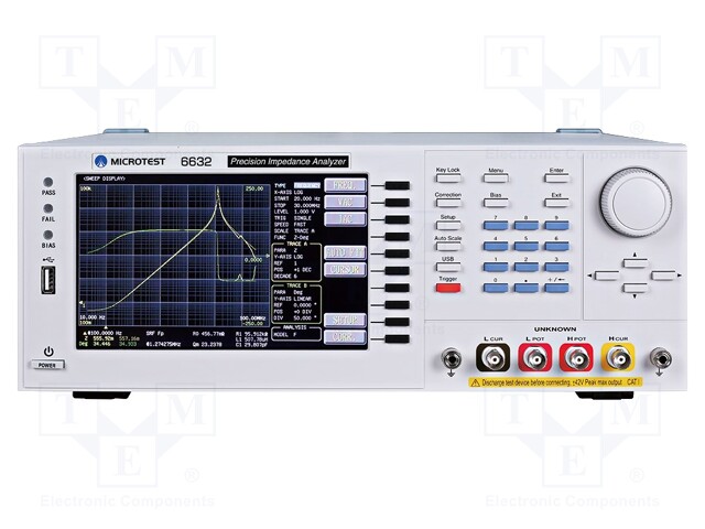 Impedance analyzer; LCD TFT 7"; 6 digits; 800x480; f: 10Hz÷10MHz