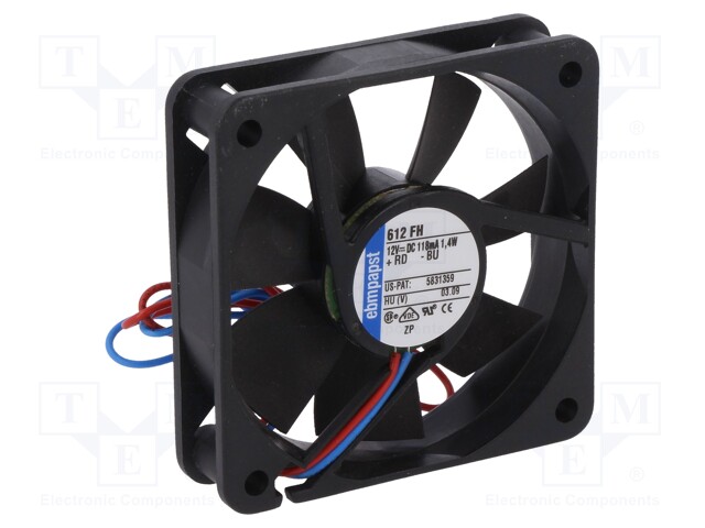 Fan: DC; axial; 60x60x15mm; 33m3/h; 31dBA; ball bearing; 4500rpm