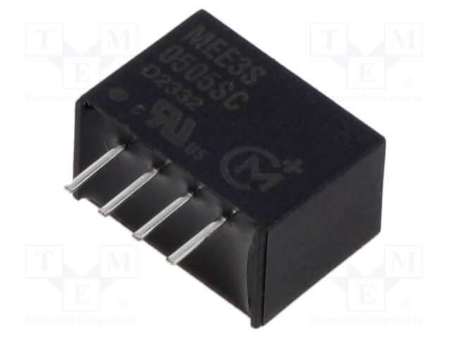 Isolated Board Mount DC/DC Converter, 1kV Isolation, ITE, 1 Output, 3 W, 5 V, 600 mA