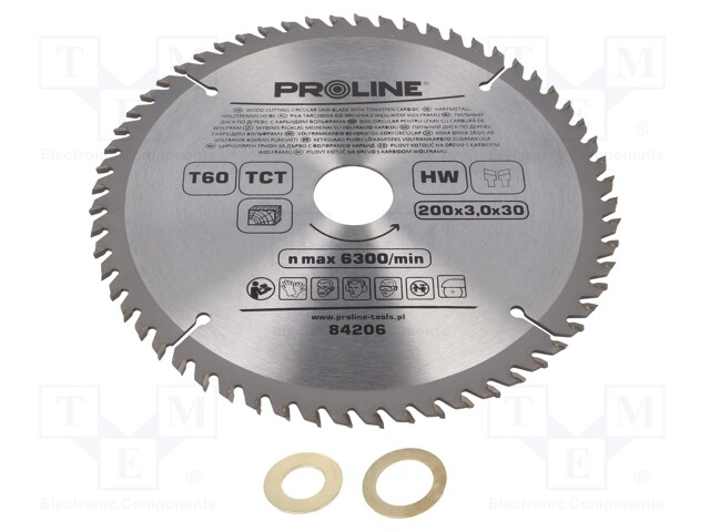 Circular saw; Ø: 200mm; Application: for wood; Features: hardened