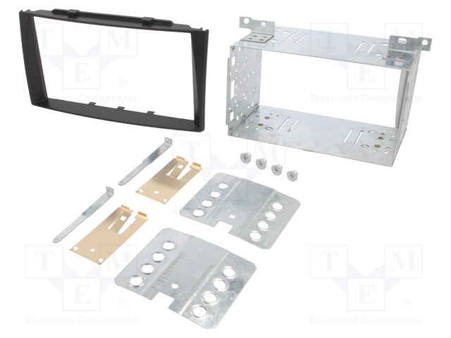 Radio mounting frame; Kia; 2 DIN; black