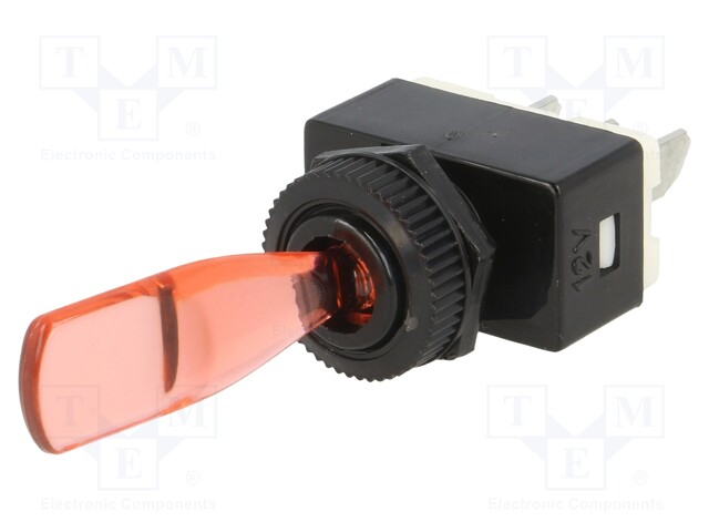 Switch: toggle; Pos: 2; SPST; OFF-ON; 6A/12VDC; -25÷70°C