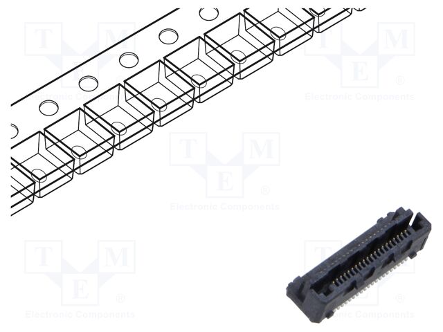 Connector: PCB to PCB; hermaphrodite; PIN: 40; 0.5mm; LSHM; SMT