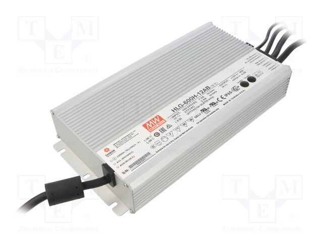 Power supply: switched-mode; LED; 480W; 12VDC; 10.2÷12.6VDC; IP65