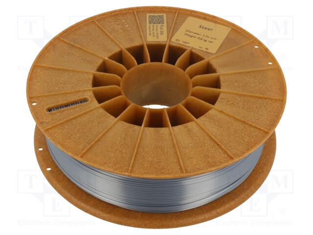 Filament: PLA SILK; 1.75mm; steel; 195÷225°C; 800g