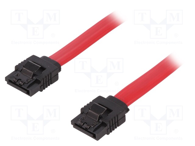 Cable: SATA; red; SATA L-Type plug x2; 900mm