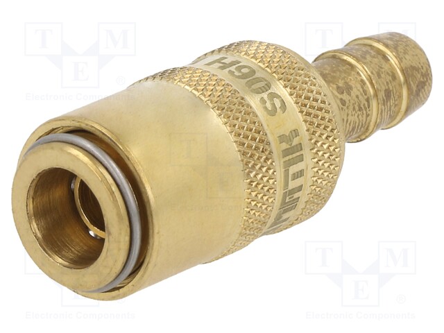 Quick connection coupling; straight; 10bar; Mat: brass; Seal: FPM