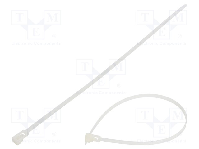 Cable tie; multi use; L: 280mm; W: 4.8mm; polyamide; 222N; natural