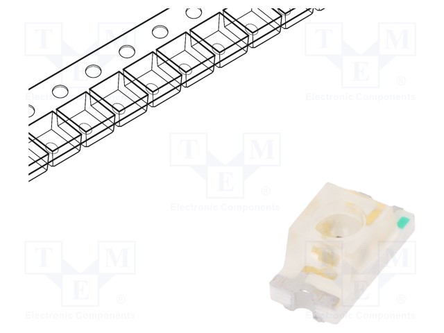 LED; SMD; 1206; yellow; 200÷350mcd; 3x1.5x1.4mm; 70°; 2÷2.5V; 20mA