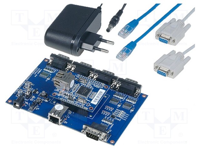 Dev.kit: Ethernet; RS232 x4; WIZ145SR; Plug: EU