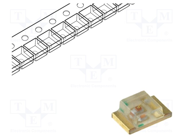 LED; SMD; 0805; green; 3.2÷12.5mcd; 2x1.2x0.75mm; 120°; 2.2÷2.5V