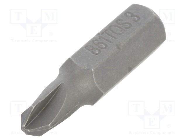 Screwdriver bit; Torq-Set®; TS3; Overall len: 25mm