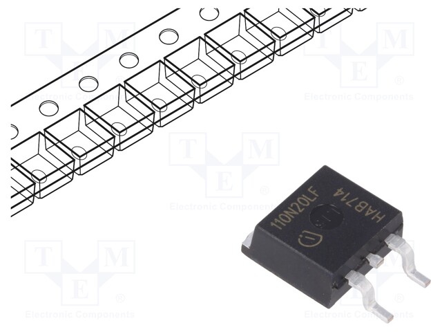 Transistor: N-MOSFET; unipolar; 200V; 61A; 250W; PG-TO263-3