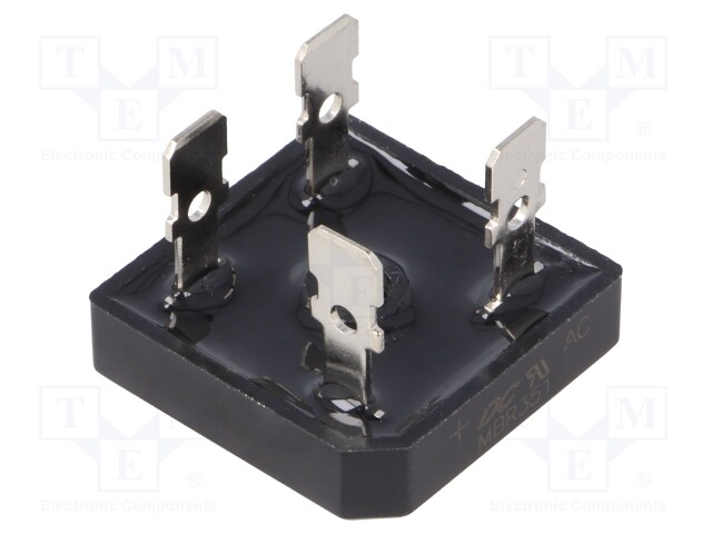 Single-phase bridge rectifier; Urmax: 100V; If: 35A; Ifsm: 400A