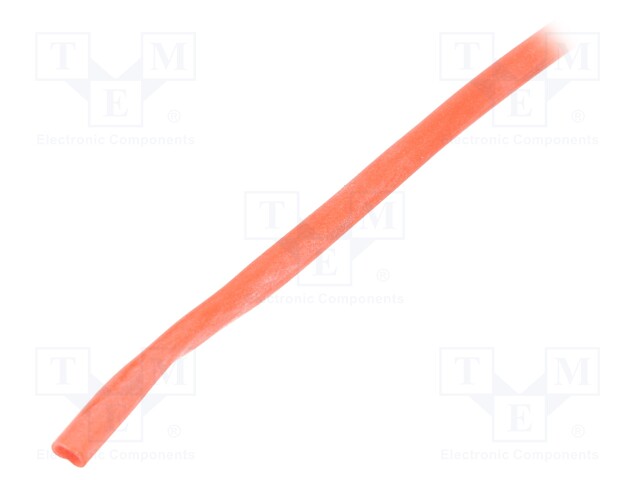 Insulating tube; Mat: silicone; red; Øint: 3mm; Wall thick: 0.4mm