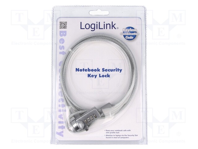 Security wire; silver; Features: cipher security; 1.5m