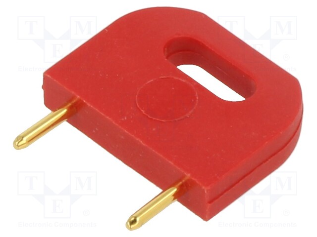 Male Insulated 10.16mm Shorting Link Red