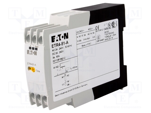 Timer; 3s÷60s; SPDT; 250VAC/3A; 24÷240VAC; 24÷240VDC; DIN; -20÷60°C