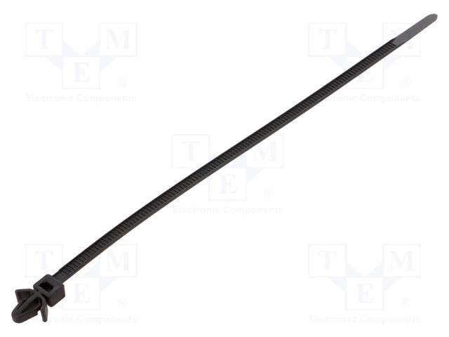 Cable tie; L: 225mm; W: 5mm; polyamide; 225N; black; Ømax: 50mm