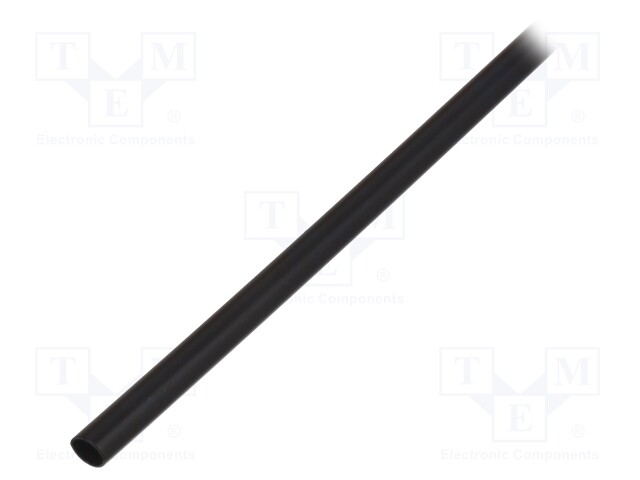 Heat shrink sleeve; glueless; 4: 1; 4mm; L: 1m; black; polyolefine