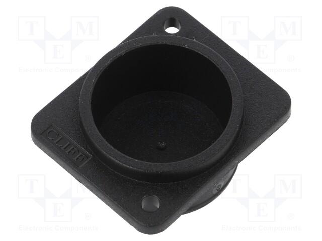 Protection cap; plain screw hole; black; plastic; D: 12mm