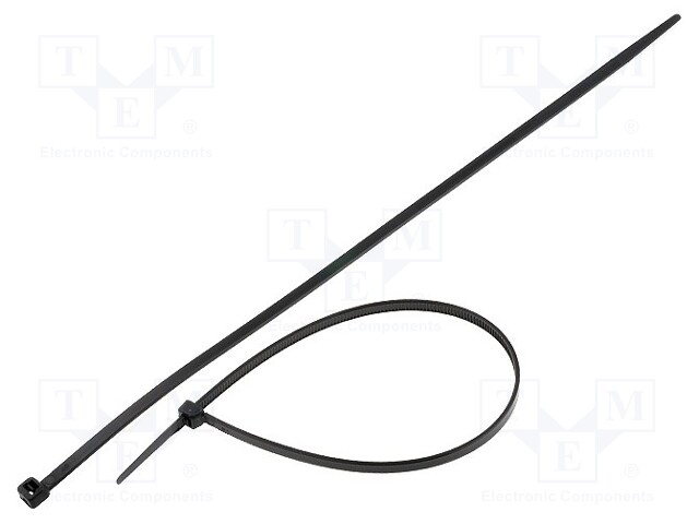 Cable tie; L: 300mm; W: 4.8mm; polyamide; 215.5N; black; Ømax: 85mm