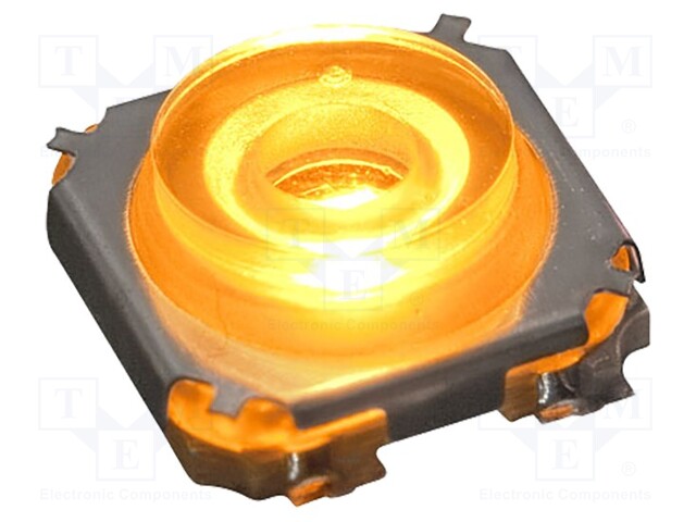 Microswitch TACT; SPST-NO; Pos: 2; 0.05A/28VDC; SMT; LED; yellow; 4N