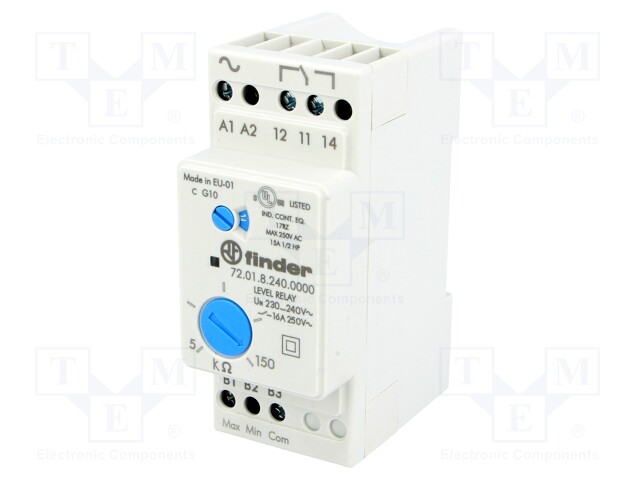 Module: level monitoring relay; conductive fluid level; DIN