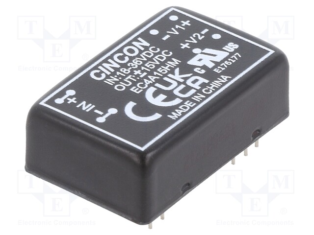 Converter: DC/DC; 5/6W; Uin: 18÷36V; Uout: 15VDC; Uout2: -15VDC; THT