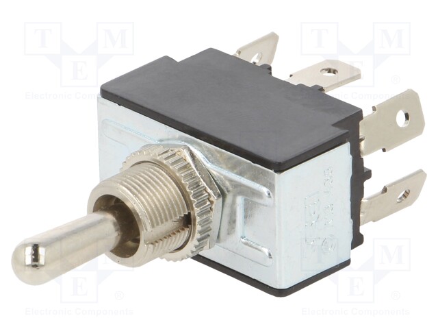 Switch: toggle; Pos: 3; DPDT; ON-OFF-ON; 21A/14VDC; 50mΩ; 17N; TB/TB1