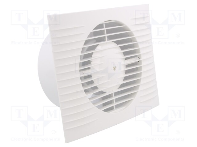 Fan: AC; axial; 230VAC; Ø118mm; 150m3/h; 46dBA; slide bearing; IPX4