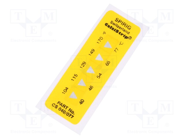 Temperature indicator; CelsiStrip; 40,46,54,66,77°C; °C,°F