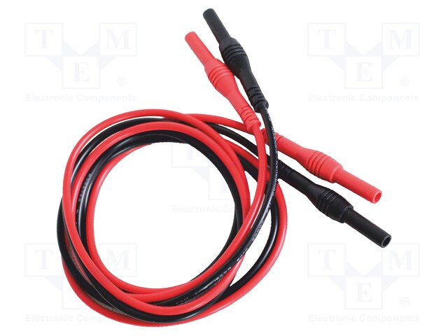 Test lead; Urated: 1kVAC; Urated: 1kVDC; Inom: 10A; black,red; 2pcs.