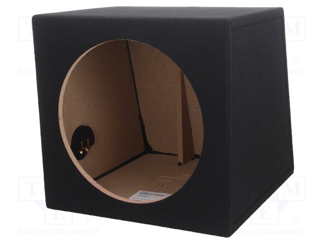 Car loudspeaker enclosure; MDF; black; textil; 30l; 300mm