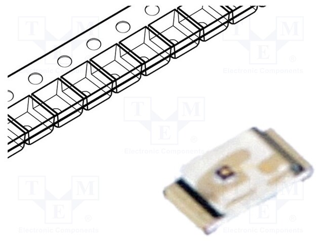 LED; SMD; 0603; green; 4.5÷28mcd; 1.6x0.8x0.35mm; 130°; 1.7÷2.3V