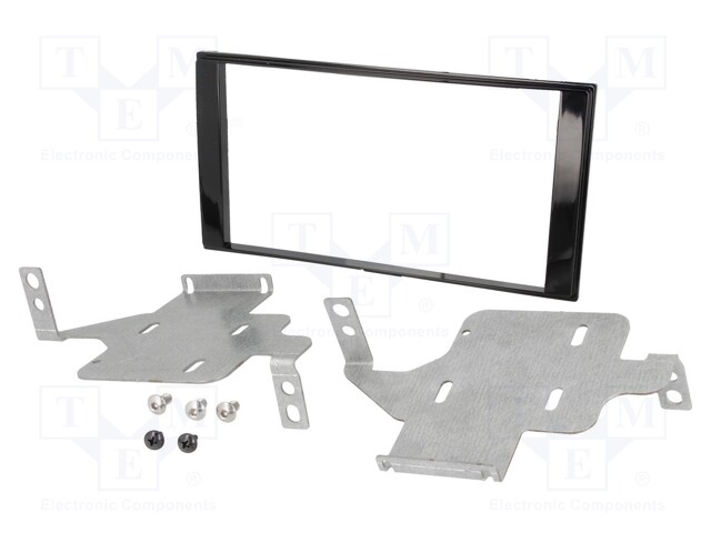 Radio mounting frame; Nissan; 2 DIN; black gloss