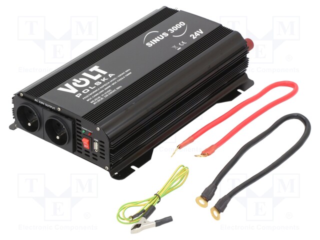 Converter: automotive dc/ac; 1500W; Uout: 230VAC; 21÷28VDC; 0÷40°C