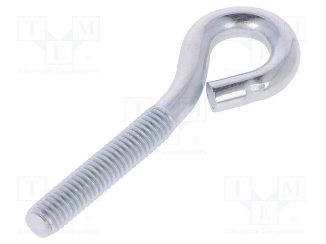 Hook; ring; steel; zinc; Thread len: 31mm; Overall len: 60mm